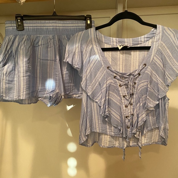 Show me your mumu treasure blue lace up set - Picture 4 of 4